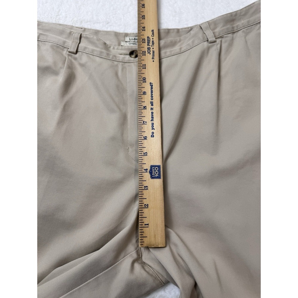 LL Bean Original Fit Bermuda Shorts Womens Size 20W Pockets Khaki‎ 100% Cotton - Picture 8 of 13